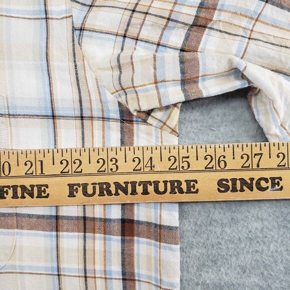 Disney Disneyland Resort Paris Mens XL Brown Plaid Embroidered‎ Mickey Outdoors - Picture 4 of 6